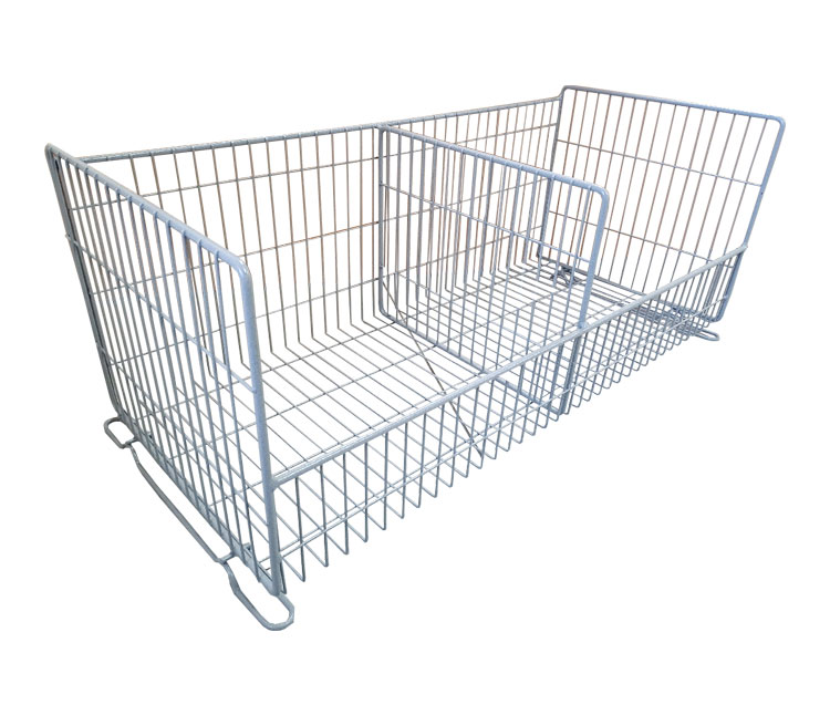 basket-08 Millennium Wire Works Std. Stacking Basket + Fixed Divider